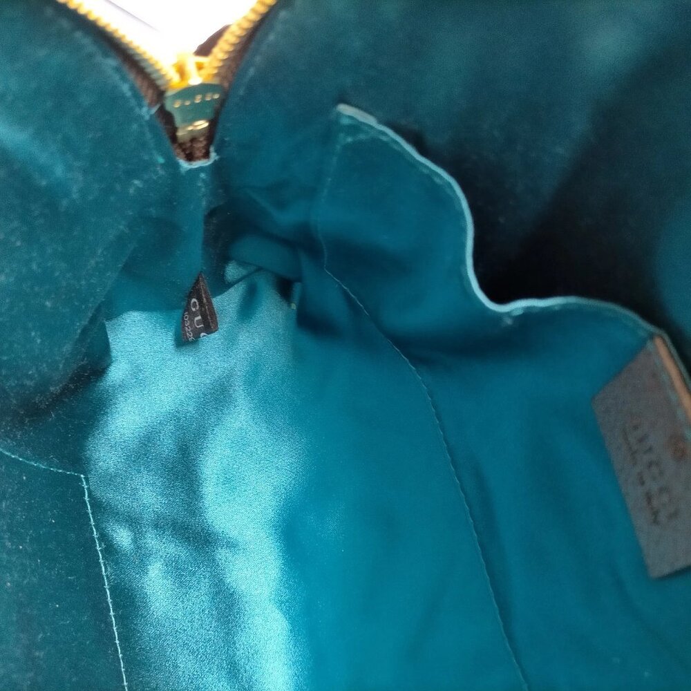 Authentic Gucci Sherry Line Brown PVC Shoulder Bag mn801-030326 - Picture 14 of 16